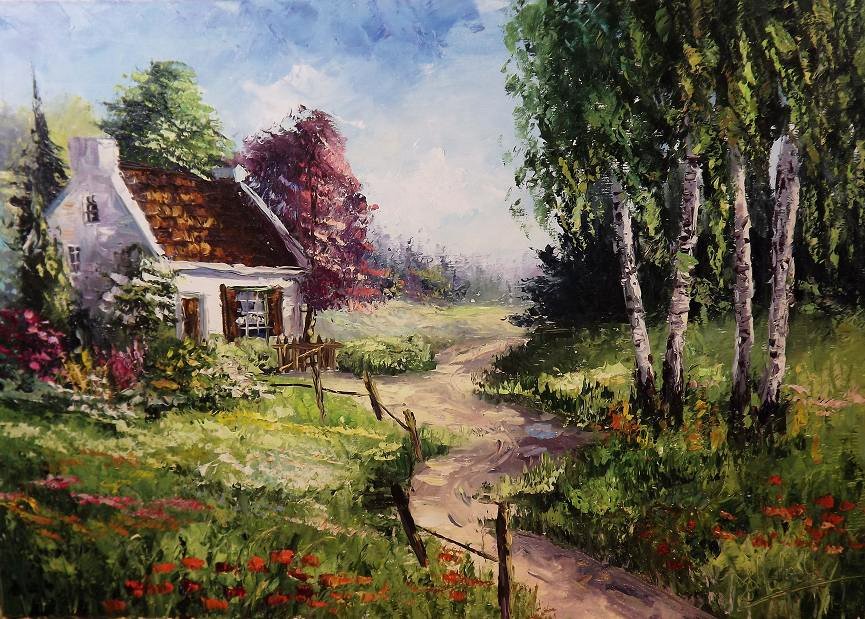 865x619 Idyllic Spring By Kasia1989 - Idyllic Painting