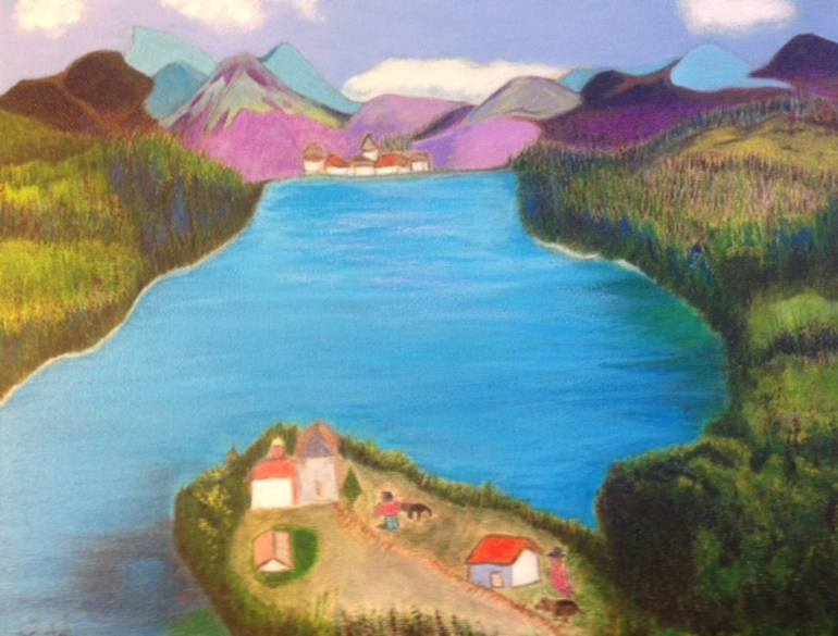 770x585 Saatchi Art Idyllic Life Painting By Kath Bockal - Idyllic Painting