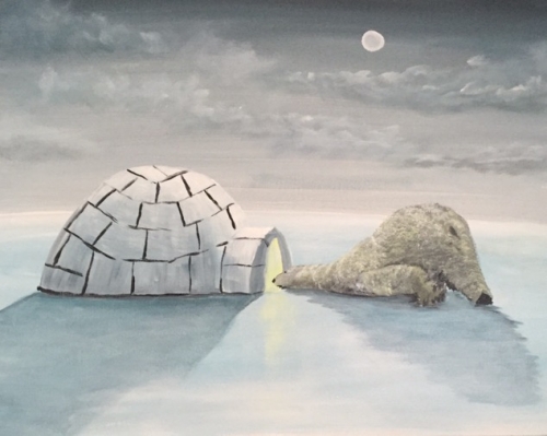 500x399 Hard Rock Cafe Anchorage 01302018 Paint Nite Event - Igloo Painting
