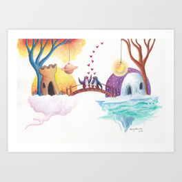 264x264 Igloo Art Prints Society6 - Igloo Painting