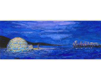 340x270 Igloo Painting Etsy - Igloo Painting