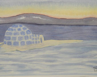 340x270 Inuit Painting Etsy - Igloo Painting