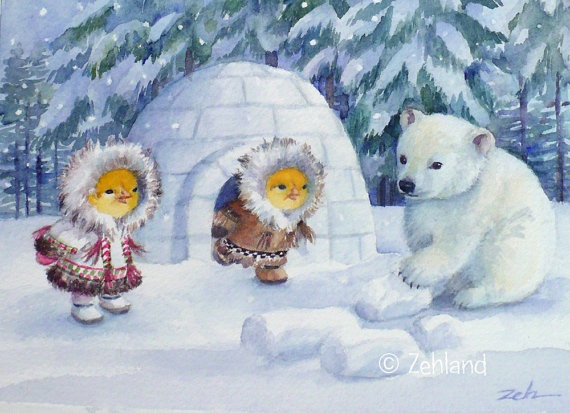 570x413 Pin By Jodi Evans On Art - Igloo Painting