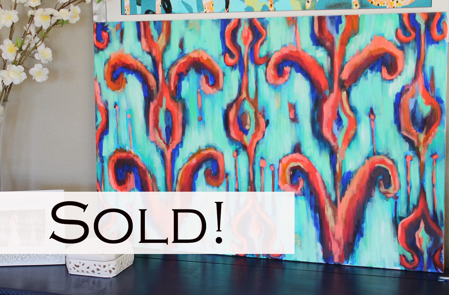 1500x985 Laura Dro Studio Sale! Original Ikat Artwork! - Ikat Painting