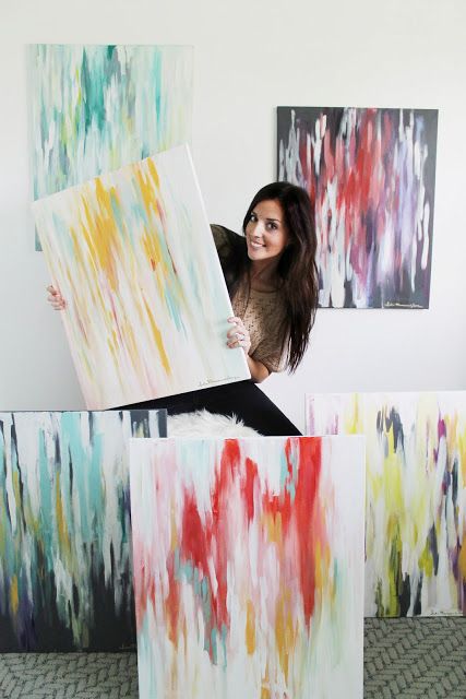 427x640 Six Abstract, Ikat Inspired Paintings From Me To You. - Ikat Painting