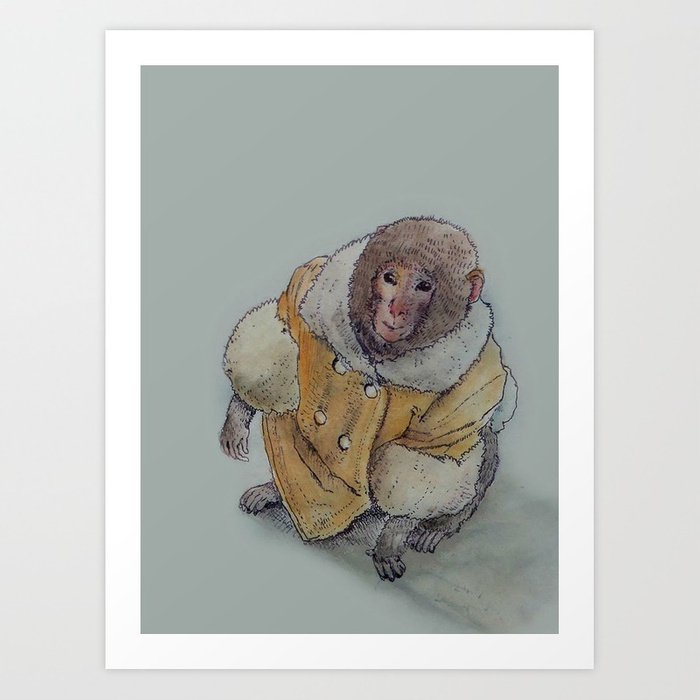 700x700 Ikea Monkey Art Print By Aspartamee Society6 - Ikea Monkey Painting