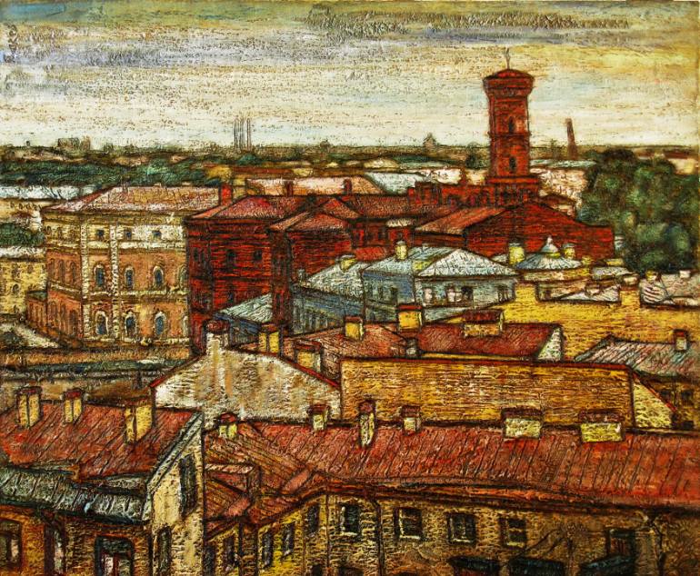 770x634 Saatchi Art Fire Tower In The Area Of U200bu200bilya Repin Painting By - Ilya Repin Painting