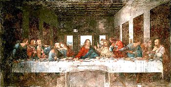 350x178 The Last Supper (Leonardo Da Vinci) - Images Of The Last Supper Painting