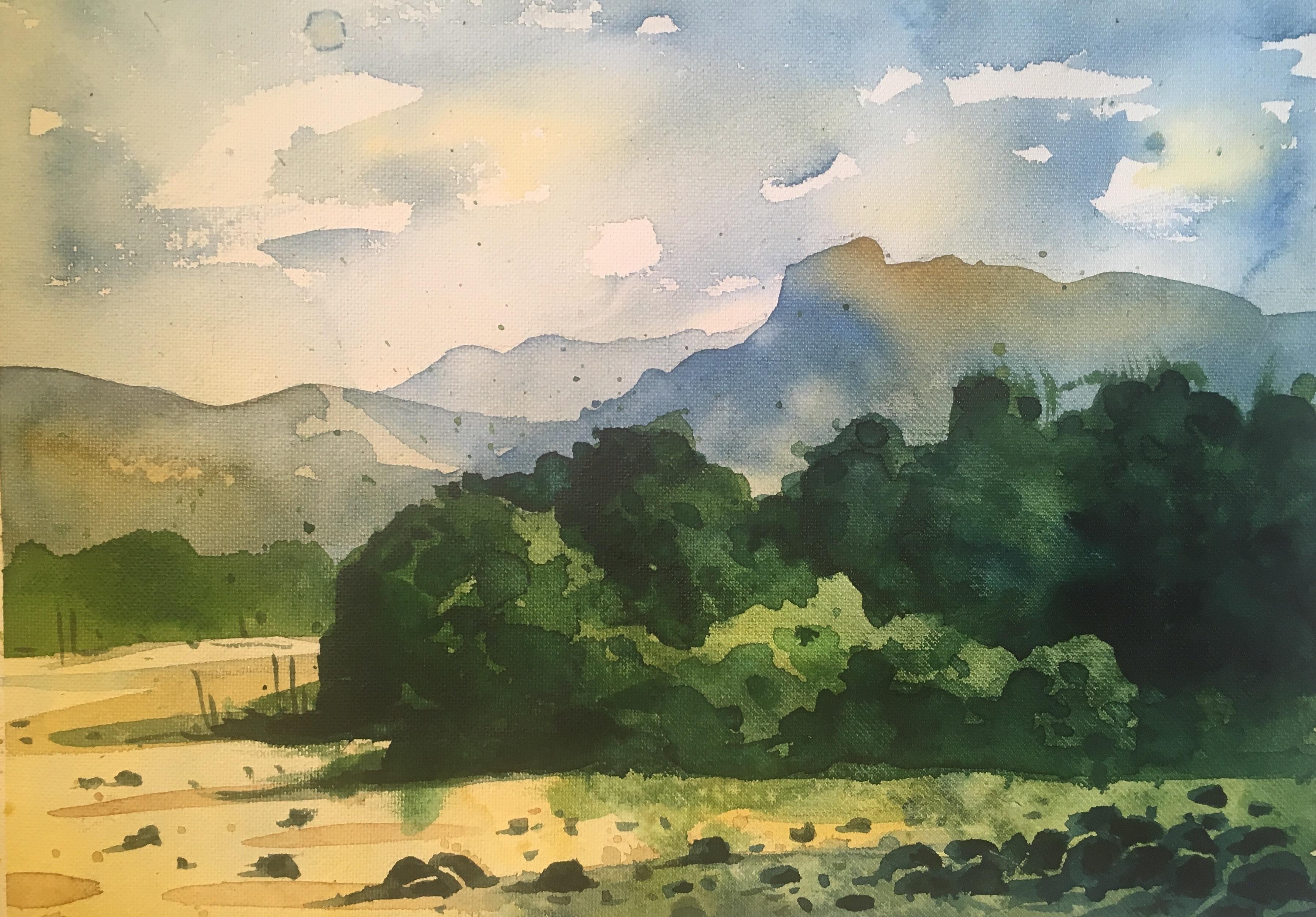 3594x2504 Painting From Imagination, Watercolor On Paper, Size 15 X 11 - Imagination Painting