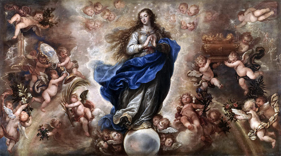 900x500 Immaculate Conception Painting By Francisco Rizi - Immaculate Conception Painting
