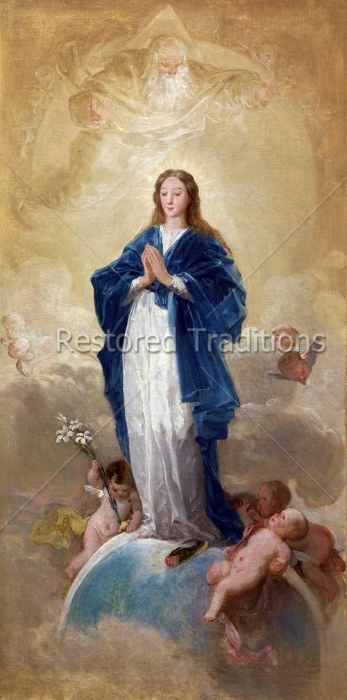 500x1008 Immaculate Conception By Francisco Goya Royalty Free Art Download - Immaculate Conception Painting