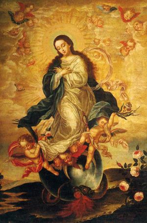 300x455 Immaculate Conception Of The Virgin Mary Saints Amp Sacraments - Immaculate Conception Painting