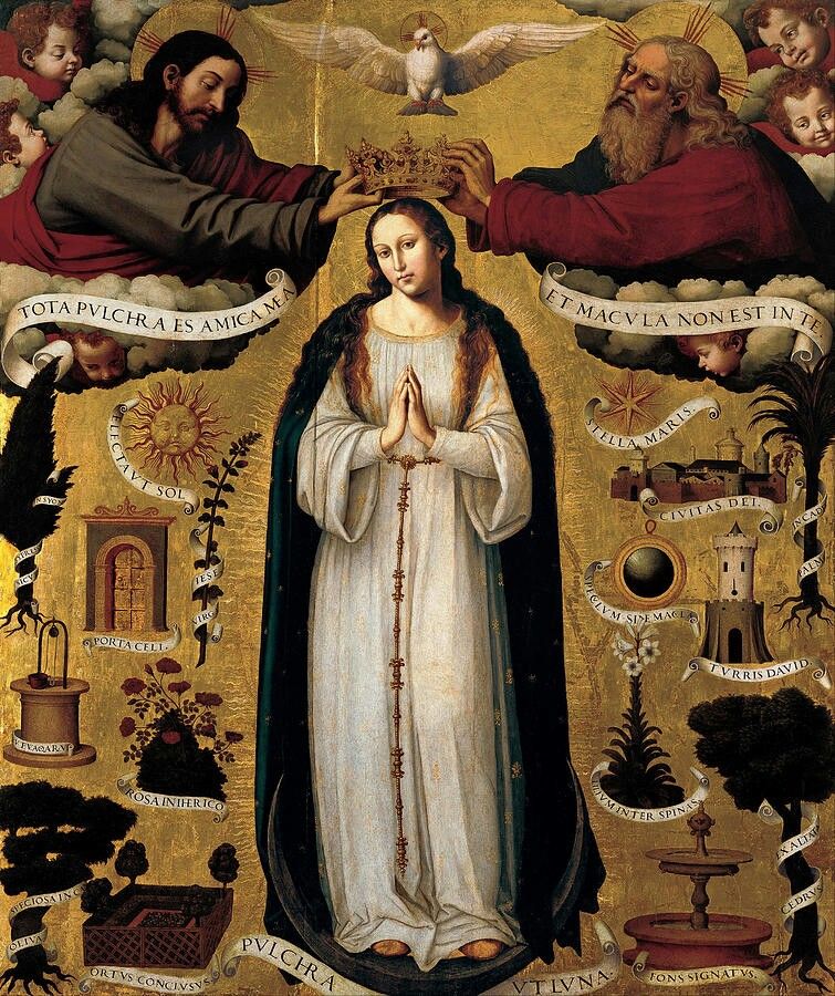 755x900 The Immaculate Conception Painting By Juan De Juanes Sanat - Immaculate Conception Painting