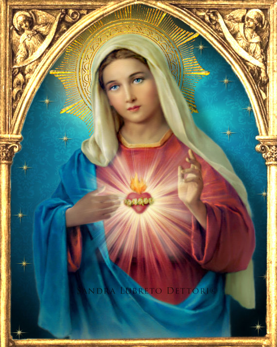 Immaculate Heart Of Mary Painting at PaintingValley.com | Explore ...