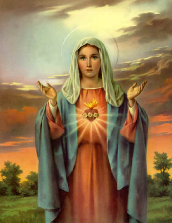 550x713 Litany Of The Immaculate Heart Of Mary - Immaculate Heart Of Mary Painting