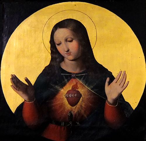 500x485 The 274 Best Blessed Virgin Mary Immaculate Heart Images - Immaculate Heart Of Mary Painting
