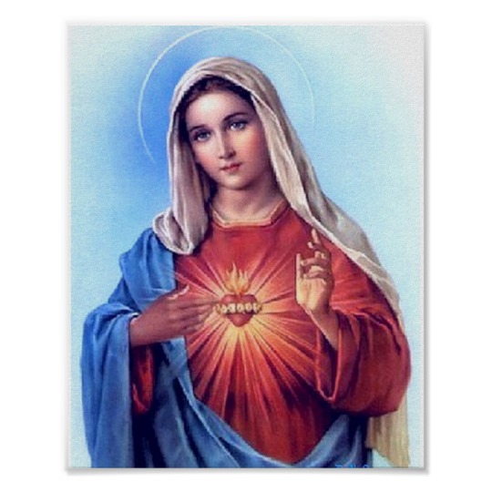 540x540 The Immaculate Heart Of Mary Poster - Immaculate Heart Of Mary Painting