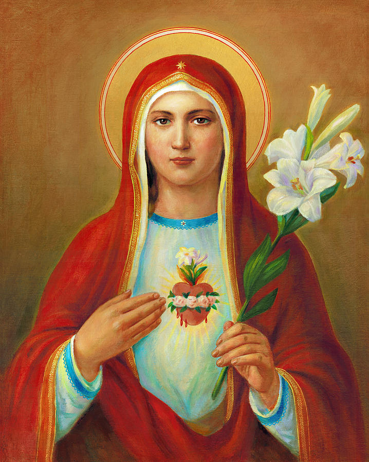 718x900 Immaculate Heart Of Mary Painting By Svitozar Nenyuk - Immaculate Heart Of Mary Painting