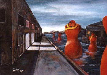 349x246 Information On Cynthia Tom, Surrealist Painter, The Female Form - Immigration Painting