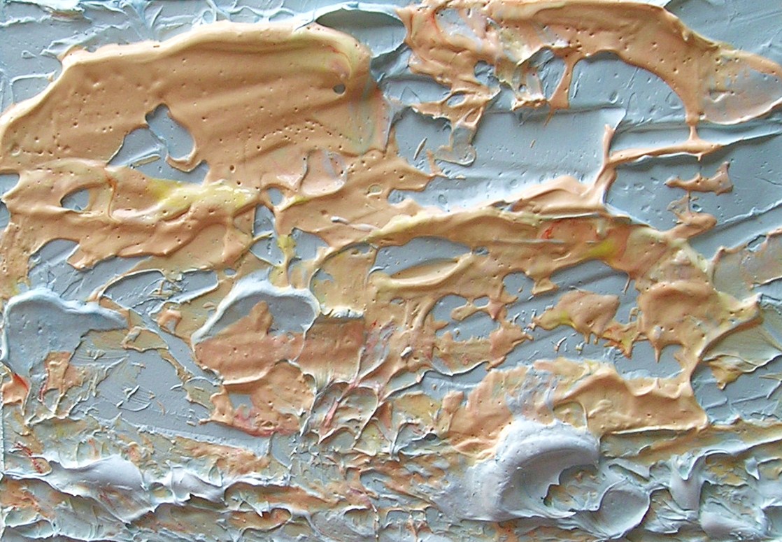 1118x775 Sunset Clouds Impasto Palette Knife Aceo Art Card Oil Painting - Impasto Oil Painting