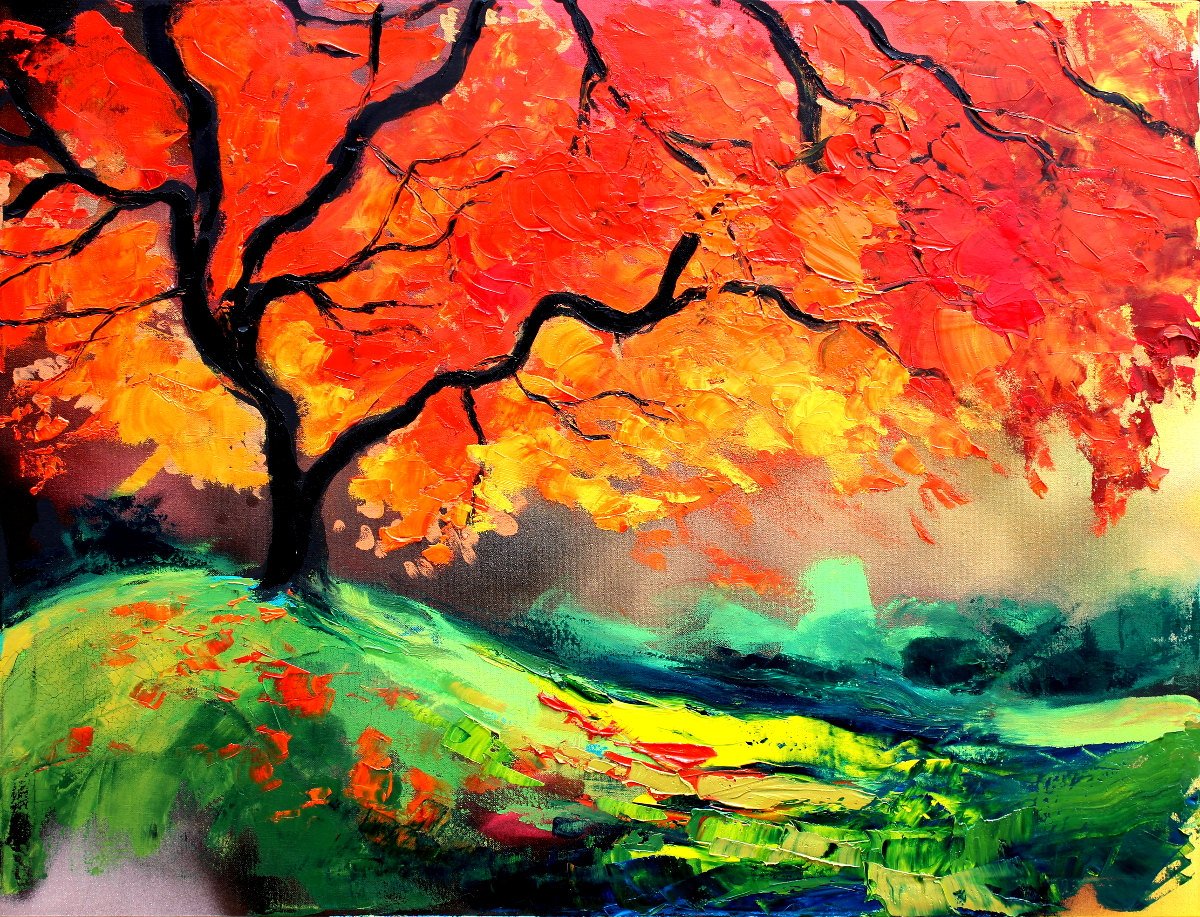 1200x917 Impasto Tree - Impasto Painting