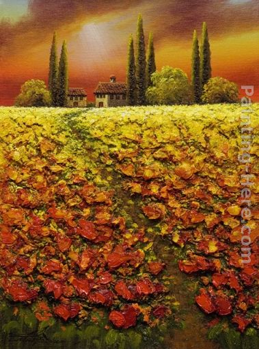 379x510 Mario Impasto Landscape Painting Anysize 50% Off - Impasto Painting