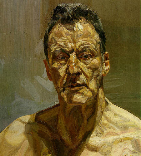 451x500 Paintings Galleries Lucien Freud Painting In Impasto Style, Self - Impasto Painting