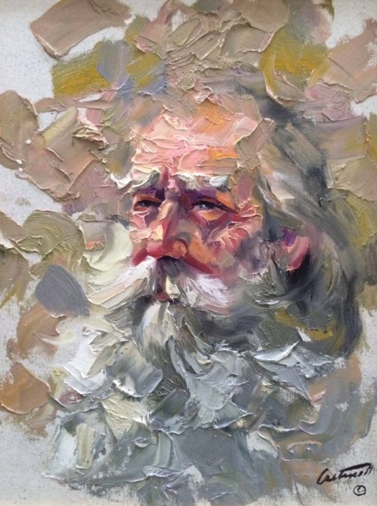 770x1033 Saatchi Art Old Man Study Impasto Painting Painting By Greg Cartmell - Impasto Painting