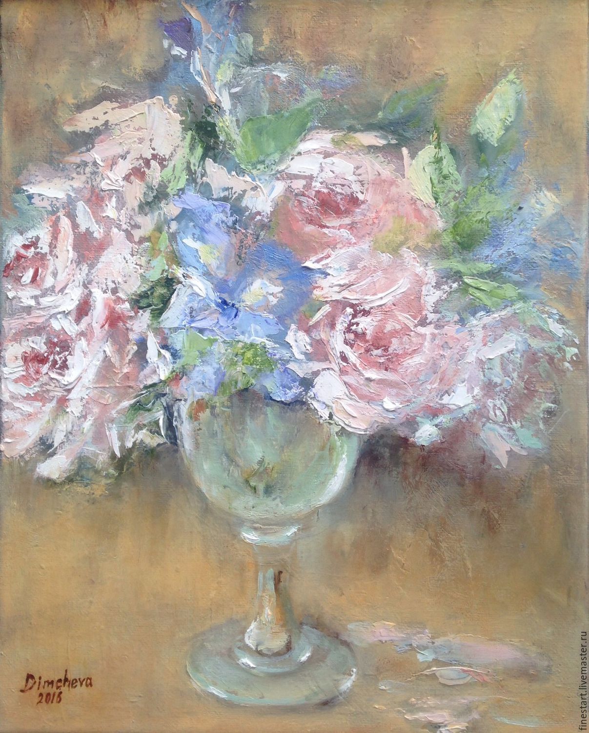 1207x1500 Oil Painting Impressionism Morning Flowers Shopline - Impressionism Oil Painting