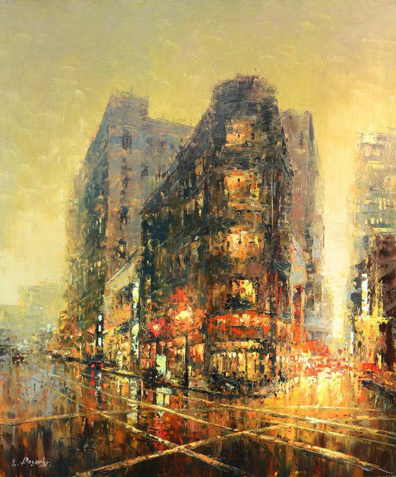 770x928 Saatchi Art Cityscape 2(Oil Painting, 60x50cm, Impressionism - Impressionism Oil Painting