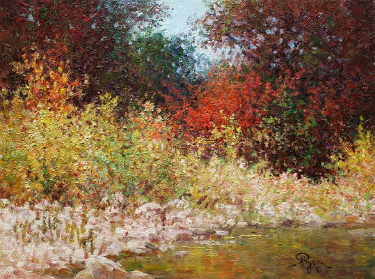 539x400 Impressionist Landscape Oil Paintings By Byron - Impressionism Oil Painting