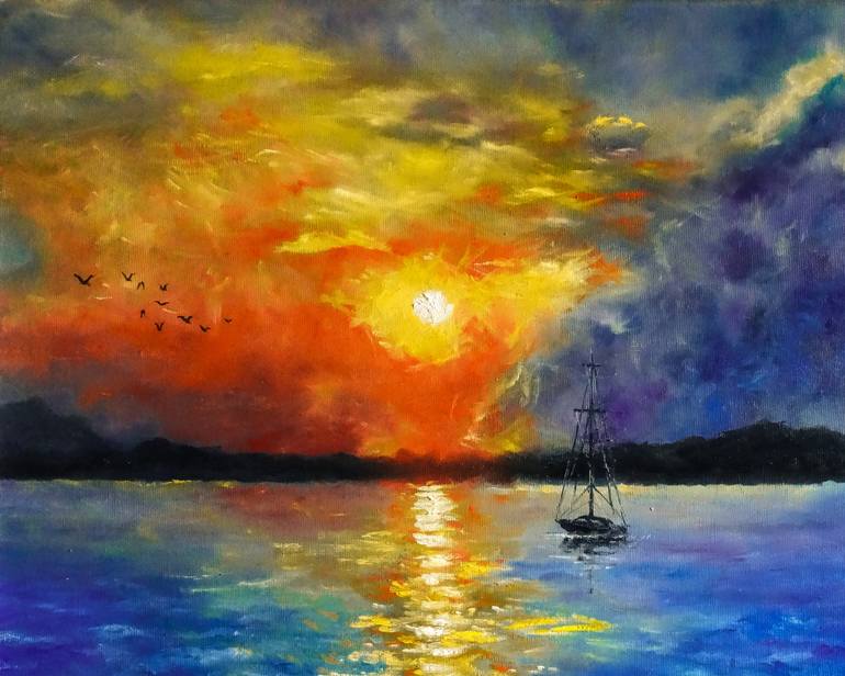 770x616 Saatchi Art Sea Of Impressionism Painting By Lea - Impressionism Painting