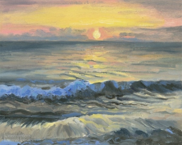 600x477 Newport Beach Painting - Impressionist Beach Painting