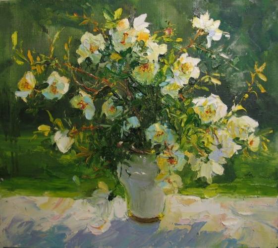 561x500 Impressionism Flower Paintings,sinoorigin - Impressionist Flower Painting