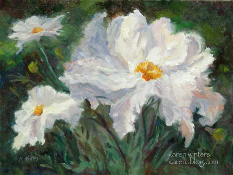 800x603 Botanical Floral Flower Paintings By California Impressionist - Impressionist Flower Painting