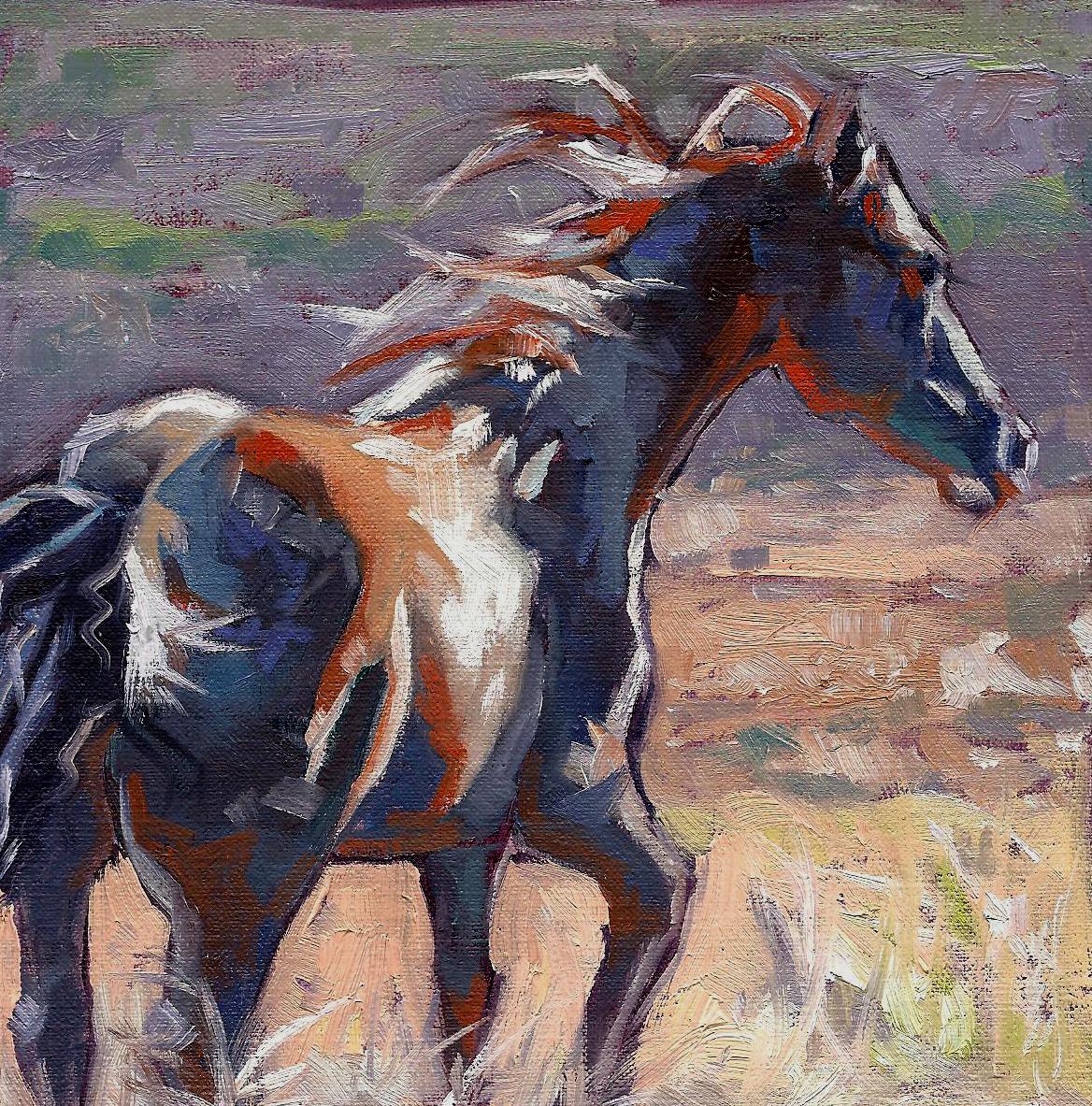 1168x1183 Horses Of The Heart Windrunner 4 - Impressionist Horse Painting