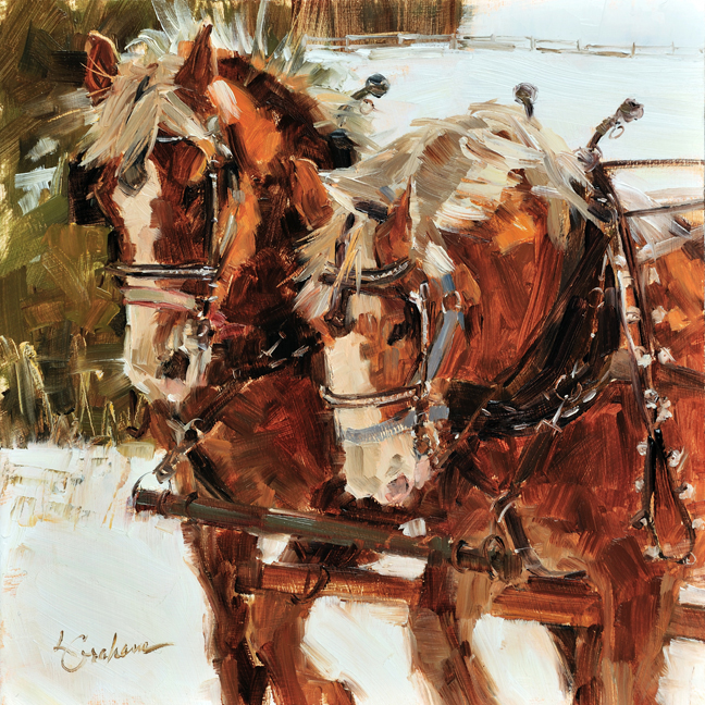 648x648 Lindsay Bittner Graham, Impressionist Painter, Horse Paintings - Impressionist Horse Painting