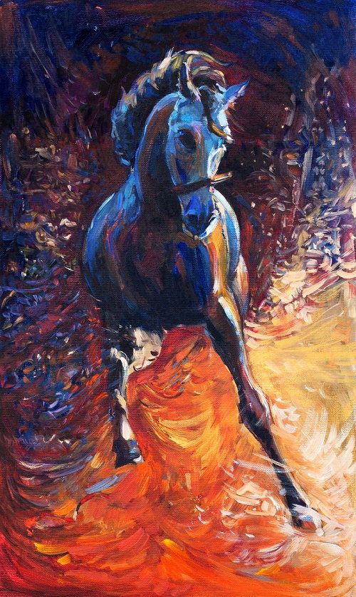 500x838 The 22 Best Fine Art Sale Images On Pencil, Dali City - Impressionist Horse Painting