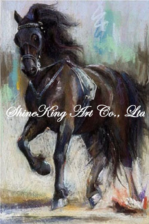 500x750 Handmade Animal Oil Painting On Canvas Impressionist Horse - Impressionist Horse Painting