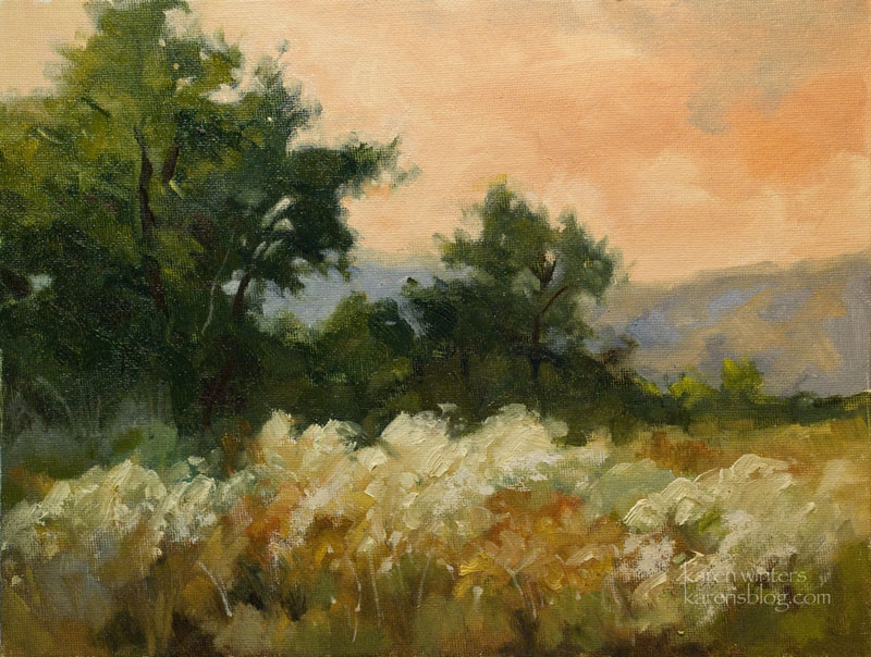 800x604 California Landscape Painting Arroyo Meadow Impressionist Sunset - Impressionist Landscape Painting