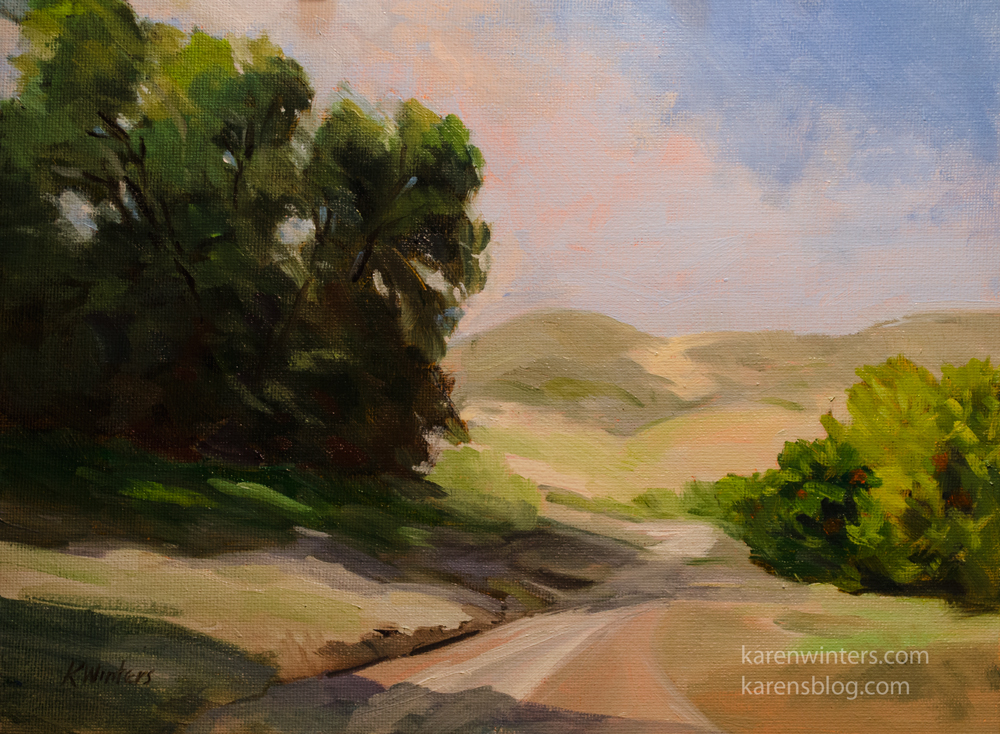 1000x734 California Landscape Oak Impressionist Hills Oil Painting - Impressionist Landscape Painting