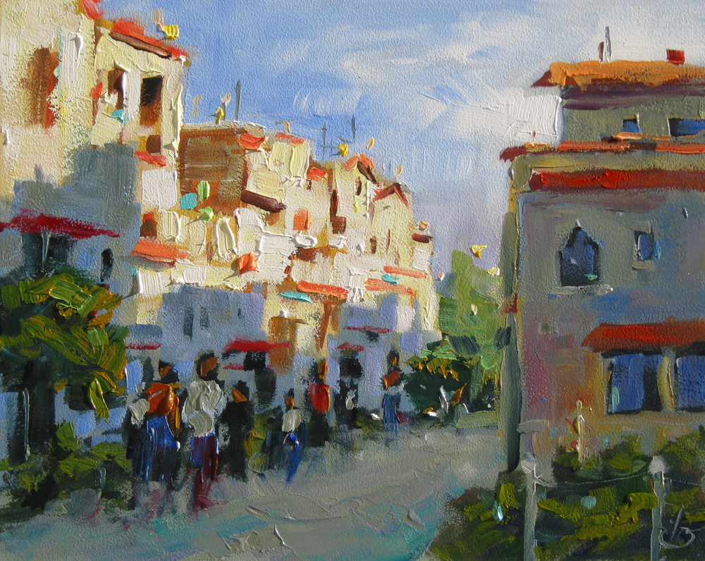 1000x796 Tom Brown Fine Art European Street Scene, Impressionist Oil - Impressionist Oil Painting