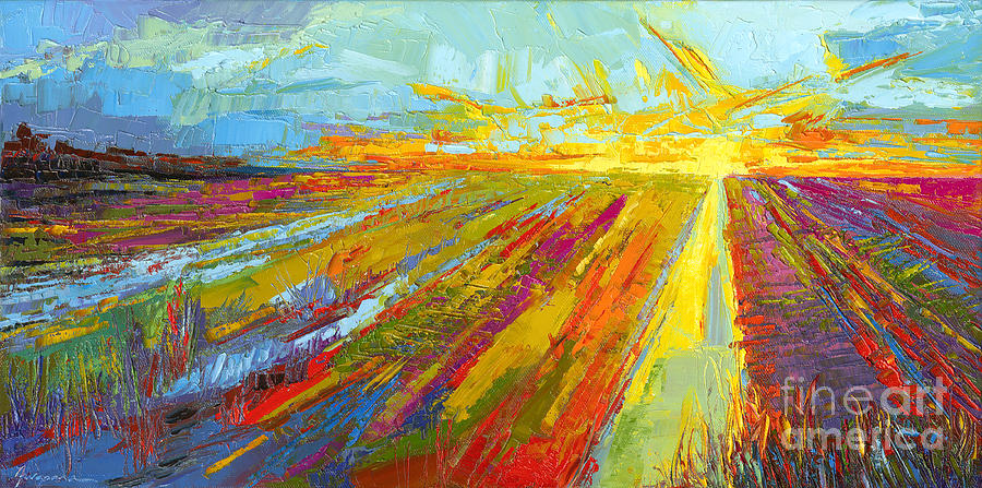 900x447 Emerald Dreams Modern Impressionist Oil Painting By Patricia - Impressionist Oil Painting