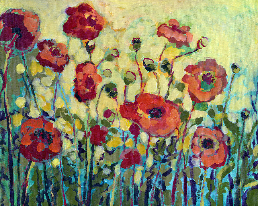 900x720 Anitas Poppies Painting By Jennifer Lommers - Impressionist Painting