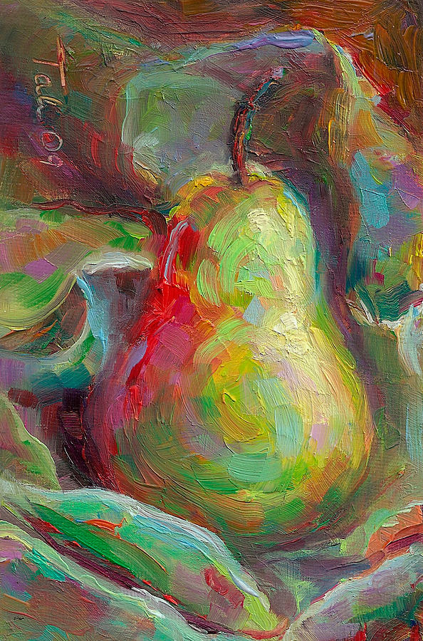594x900 Just A Pear - Impressionist Still Life Painting