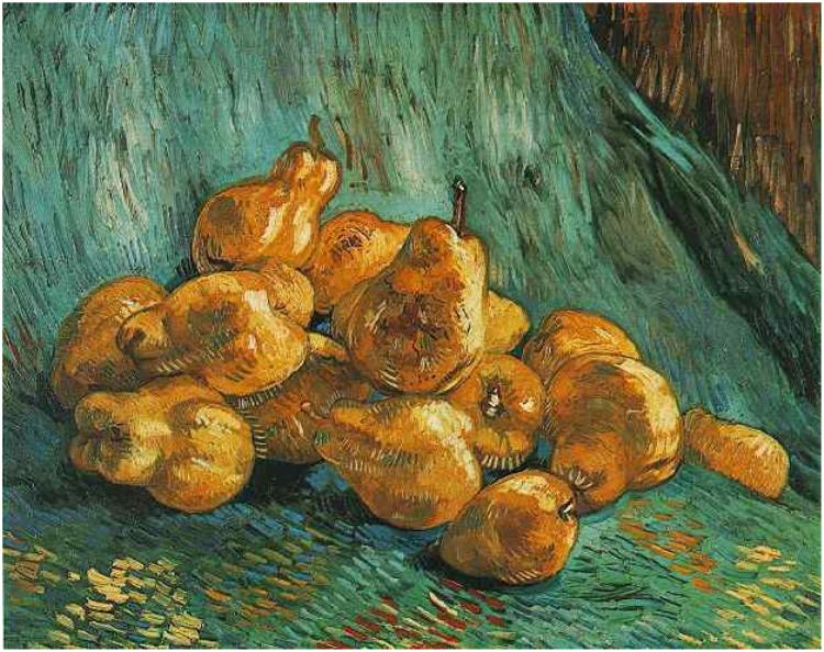 750x594 Still Life With Pears Ana Morales - Impressionist Still Life Painting