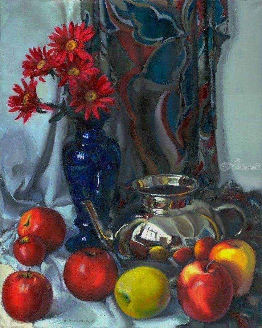 850x1063 Still Life Paintings By Irina Kupyrova - Impressionist Still Life Painting
