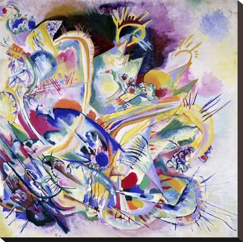 473x471 Improvisation Painting Stretched Canvas Print By Wassily Kandinsky - Improvisation Painting