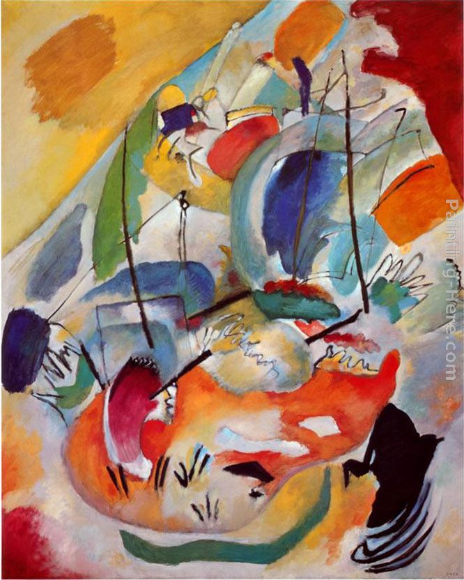 666x832 Wassily Kandinsky Improvisation No. 31, Sea Battle Painting - Improvisation Painting