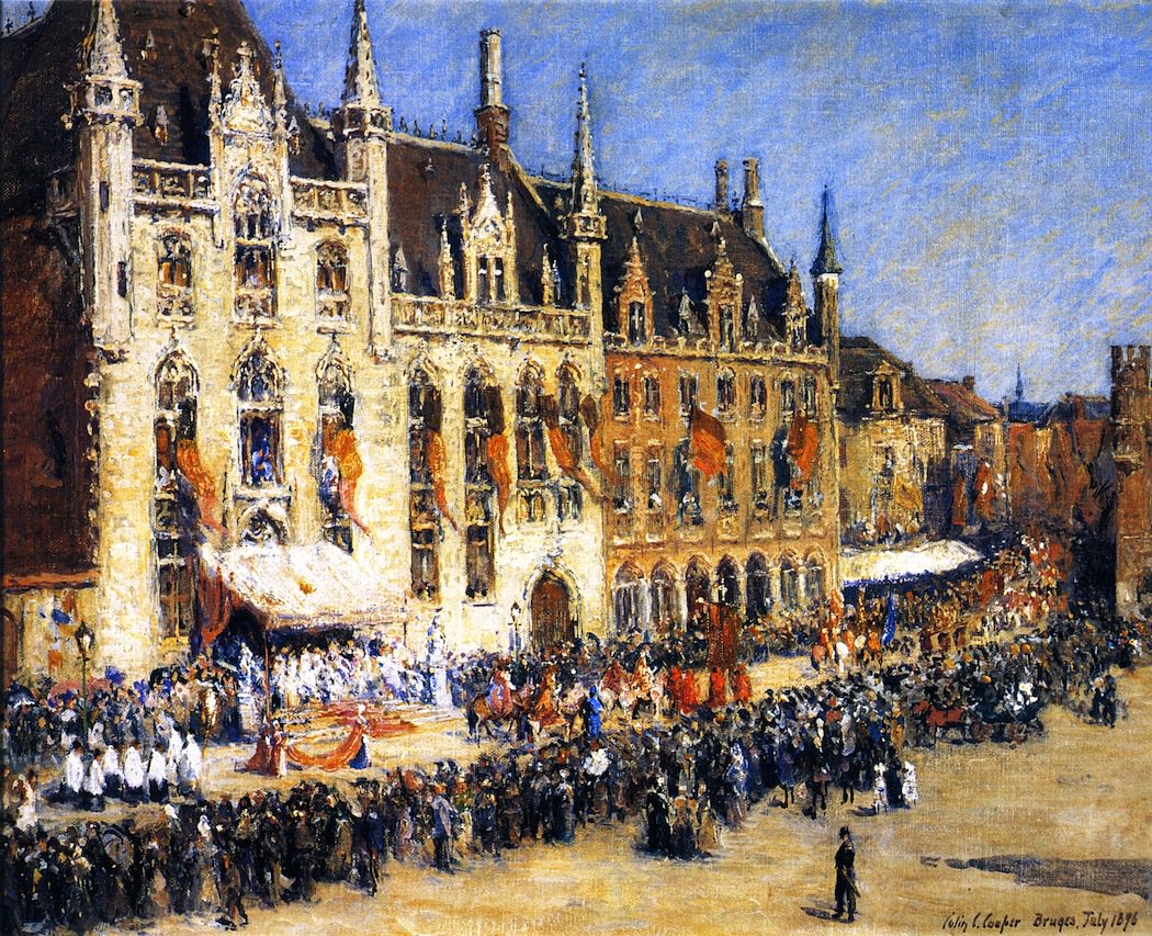 1050x853 The Pageant - In Bruges Painting
